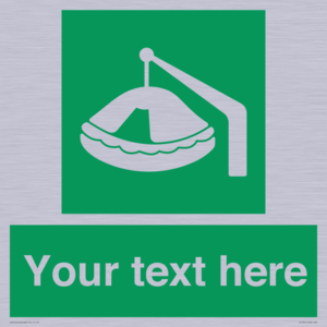 Custom sign Safe condition Davit-launched liferaft